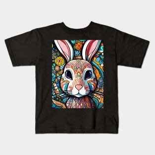 Rainbow Hare #001 Kids T-Shirt